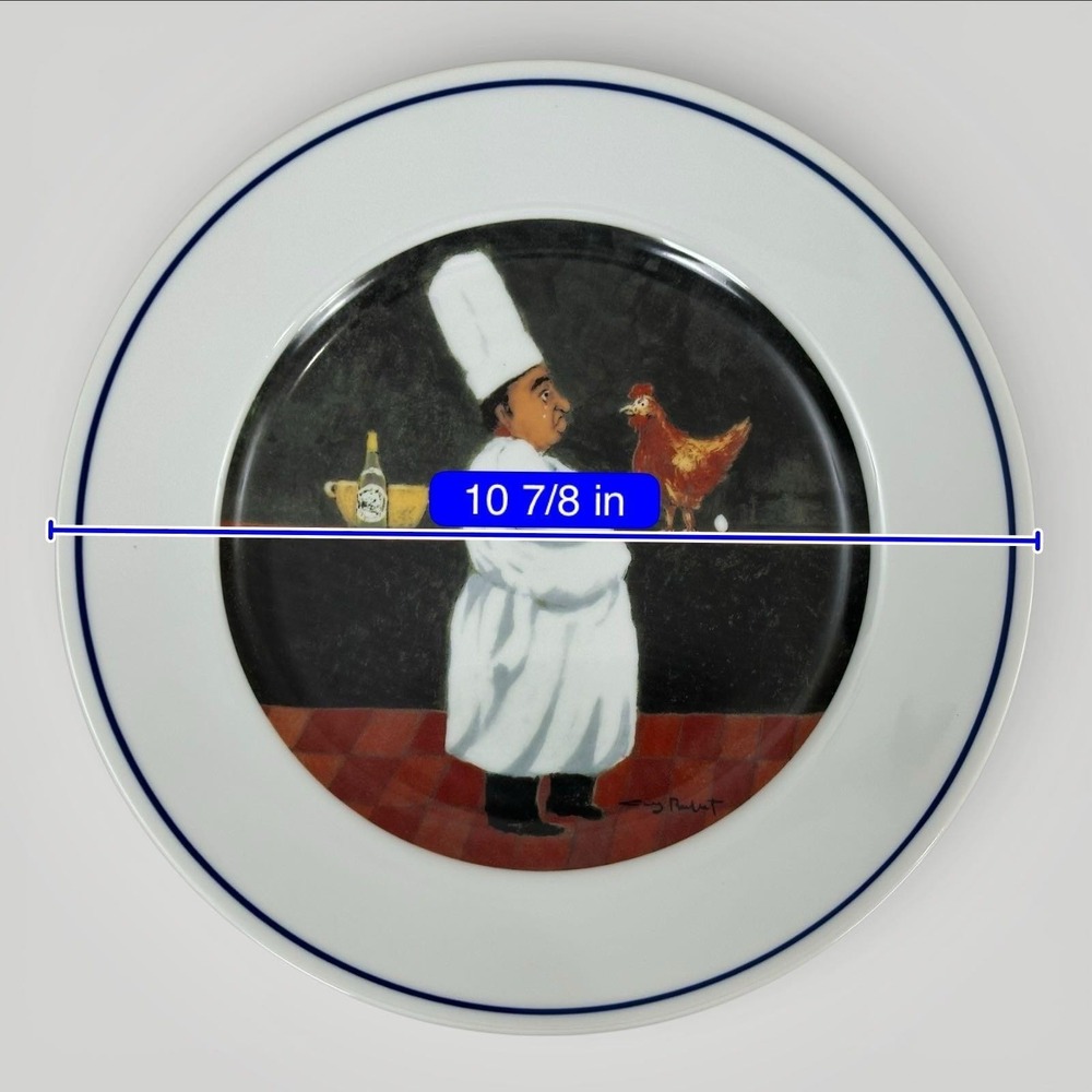 Williams Sonoma Chef Series Dinner Plates Set of 4 Japan Bistro Chef Porcelain‎ - Picture 12 of 12